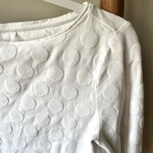 Talbots white top with polka dots! perfect for layering! Petite medium!